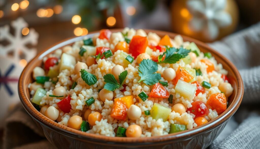 couscous salat mit kircherbsen für winter